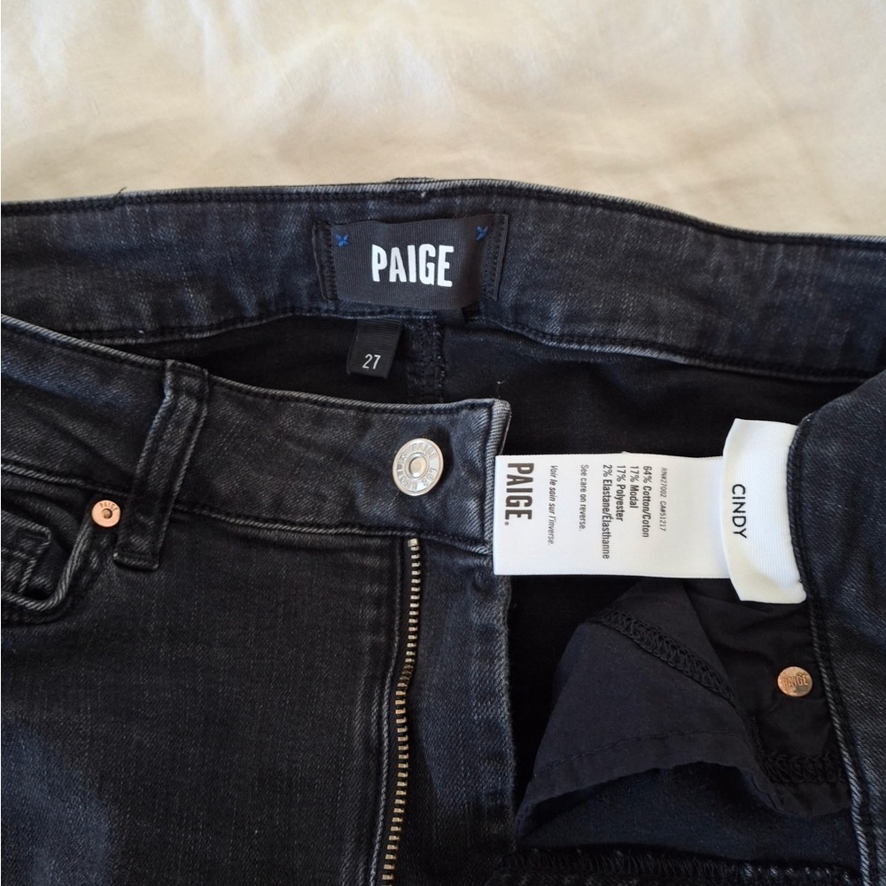 PAIGE black straight leg Denim Jeans